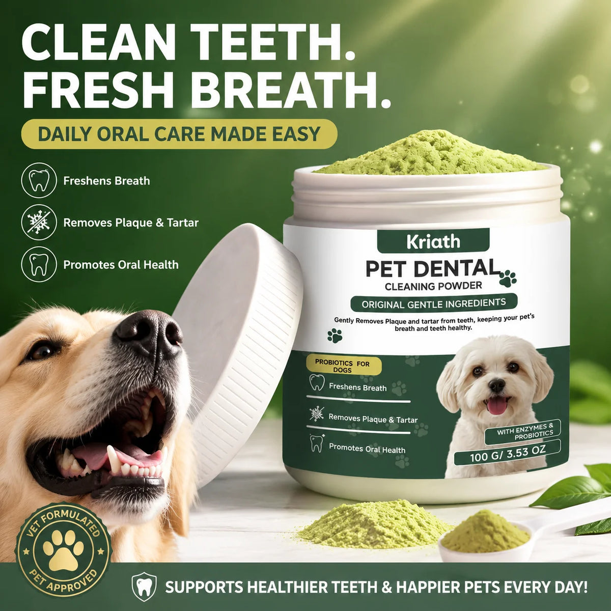 PureSmile Natural Dog Dental Powder