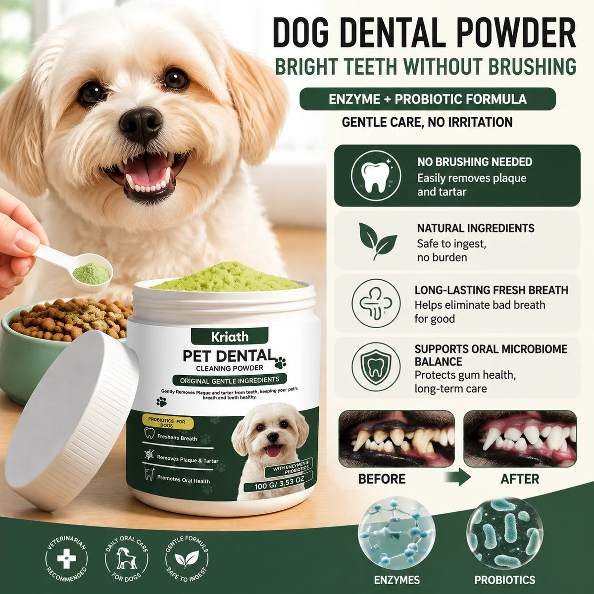PureSmile Natural Dog Dental Powder